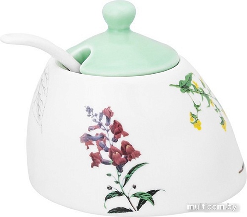 Сахарница Elan Gallery Ботанический атлас с ложкой 540797