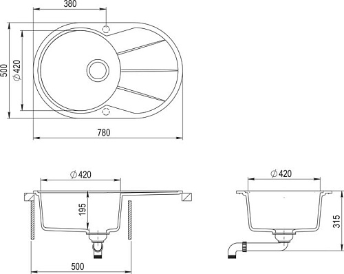 Кухонная мойка Aquasanita Clarus SR101AW (argent 220)