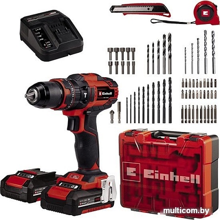 Ударная дрель-шуруповерт Einhell TE-CD 18/40 Li-i +64 4513992 (с 2-мя АКБ, кейс)