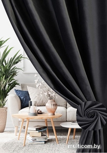 Комплект штор Soft Lines Бархат 9138-27 2x2.4 м (серый, 2 шт)