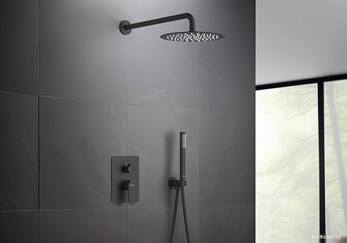 Душевая система Aquatek Оберон AQ1272MB (черный матовый)