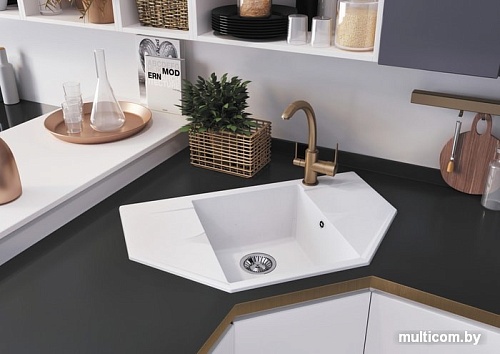 Кухонная мойка Polygran Riff-800 (серый 14)