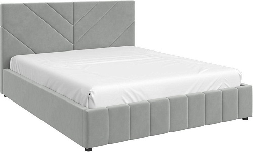 Кровать Bravo Мебель Нельсон 140x200 без ПМ Стандарт Линия 5 Вариант (светло-серый)