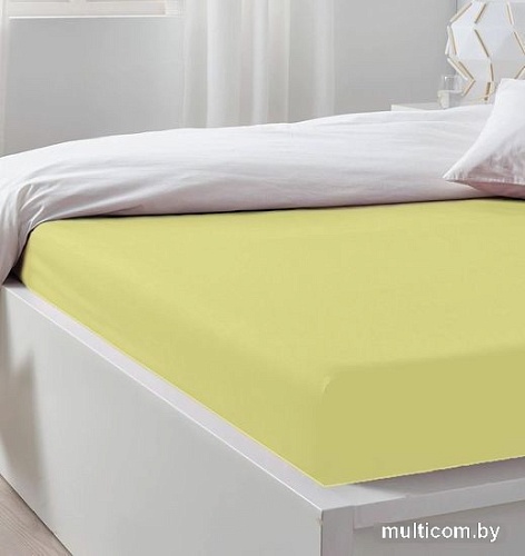 Постельное белье Luxsonia Трикотаж на резинке 60x120 Мр0010-3 (нежно-желтый)
