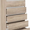 Комод Кортекс-мебель Бари 80 5ш (дуб сонома/дуб сонома/белый)