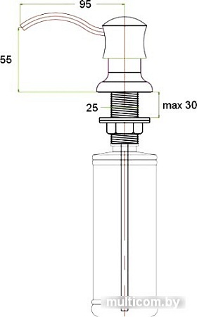 Дозатор для жидкого мыла ZorG ZR-21 хром