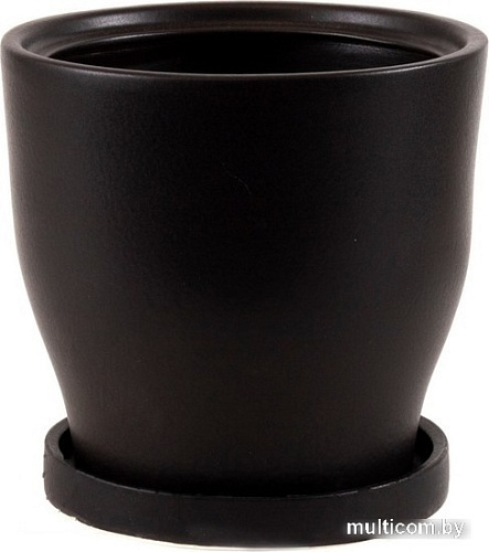 Вазон Белбогемия Крокус №2 4102 (черный матовый)