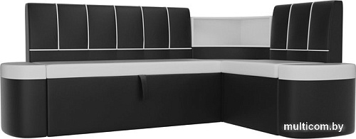 Угловой диван Mebelico Тефида 107535 (правый, белый/черный)