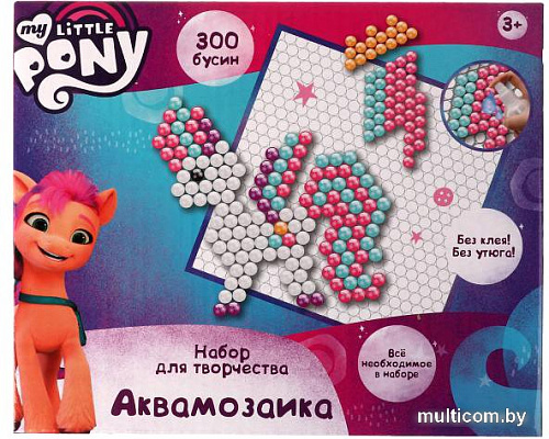 Набор для создания поделок/игрушек MultiArt Аквамозаика Мой маленький пони AB300-MLP1