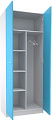 Шкаф распашной МДК Феникс СК2Ф-Г 2-х створчатый высокий 800x490x1980 (голубой)
