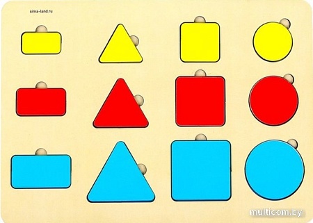 Сортер Лесная мастерская Вкладыш Геометрические фигуры 9145023