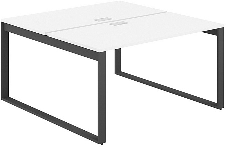 Стол Norden 140x143.8x75 AG.135.WH.L.72.AN (антрацит/серебристый/белый)