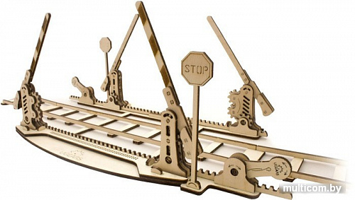 3Д-пазл Ugears Переезд и рельсы