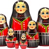 Развивающая игра Брестская Матрешка Женщина в датском народном костюме (набор 7 шт)