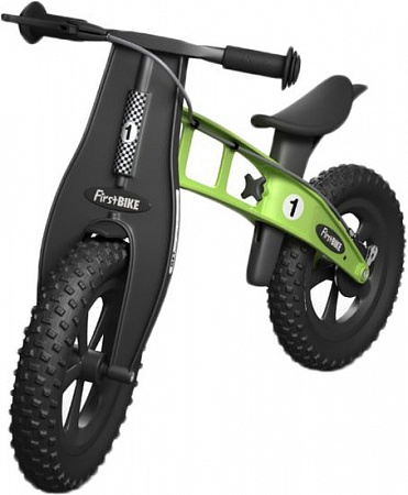 Беговел FirstBIKE Fat с тормозом (зеленый)