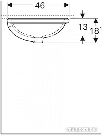 Умывальник Geberit Variform 500.753.01.2