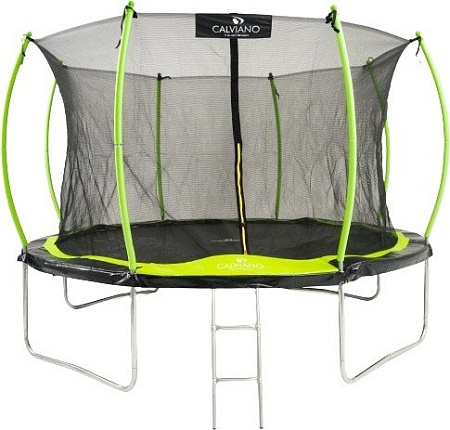 Батут Calviano Inside Master Green 374 см - 12ft (внутренняя сетка, с лестницей)