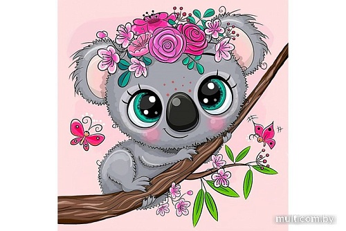 Алмазная мозаика Wizardi Маленькая коала 2WD2529