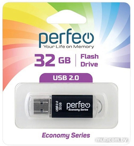 USB Flash Perfeo E01 32GB (черный)