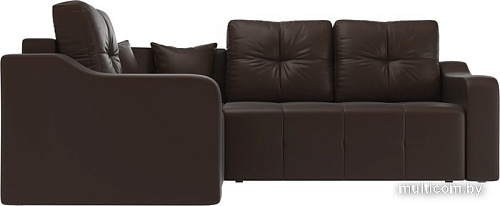 Угловой диван Mebelico Кембридж угловой 108831 (левый, экокожа, коричневый)