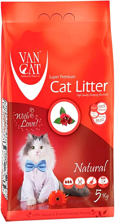 Наполнитель для туалета Van Cat Classic бентонитовый 5 кг