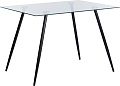 Кухонный стол TetChair Sophia 80x110x75 металл/стекло (черный/прозрачный)
