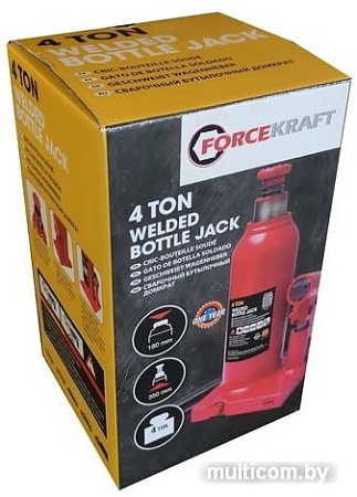 Бутылочный домкрат ForceKraft FK-T91204D 12т