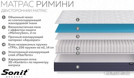 Матрас Sonit Римини 140x200