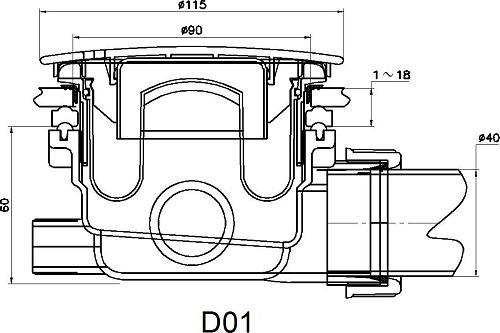 Сифон RGW Velplex QYD-01 39241101-01 (хром)