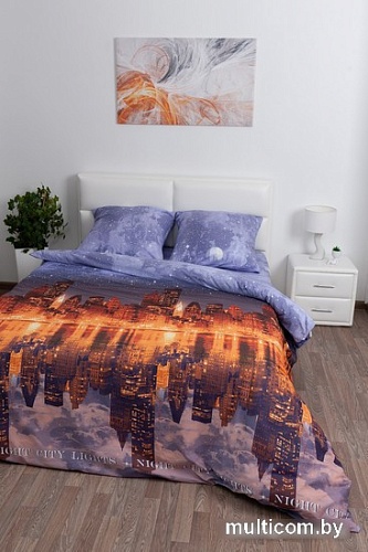 Постельное белье Миланика Мегаполис Семейный (поплин)