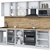 Готовая кухня Интерлиния Мила Лайт 2.6-ПМ4 (дуб золотой/бетон/дуб бунратти)
