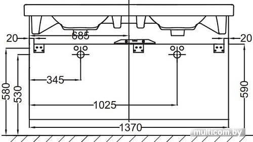 Jacob Delafon Тумба под умывальник Odeon Up EB997-E10