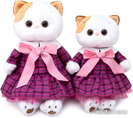 Классическая игрушка BUDI BASA Collection Кошечка Ли-Ли в платье в клетку LK24-040 (24 см)