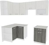 Угловая кухня ВерсоМебель Эко-5 1.2x2.1 левая (северное дерево светлое/сев дерево темное)