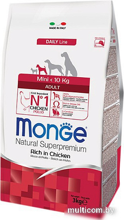 Корм для собак Monge Mini Adult Rich in Chicken 0.8 кг