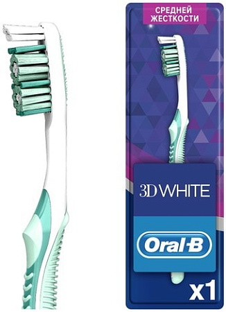 Зубная щетка Oral-B 3D White Whitening средней жесткости (1 шт)