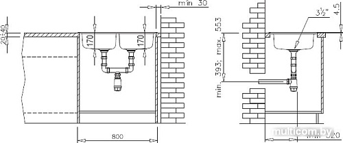 Кухонная мойка TEKA Universo 2C CN MAT [10120003]