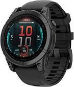 Умные часы Garmin Fenix 8 E 47мм (серая сталь, черный силиконовый ремешок)