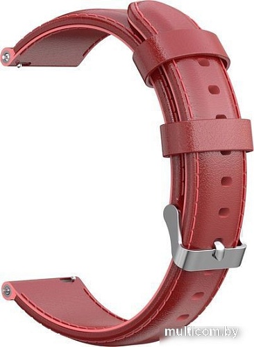 Ремешок Rumi кожаный Slim 20 мм (красный)