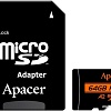 Apacer microSDXC AP64GMCSX10U8-R 64GB (с адаптером)