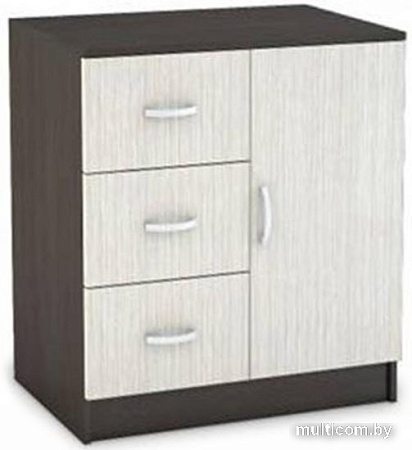Комод Стендмебель Бася КМ-553-М 3 ящика 1 створка (дуб белфорт-венге)