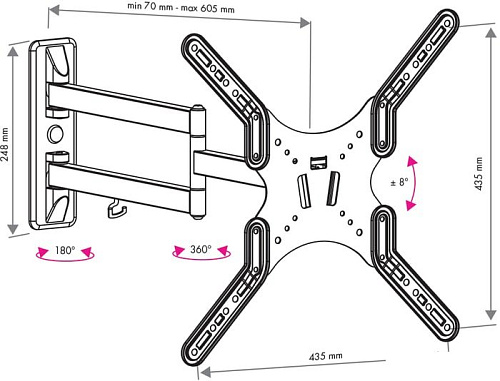 Кронштейн VLK TRENTO-18 (черный)