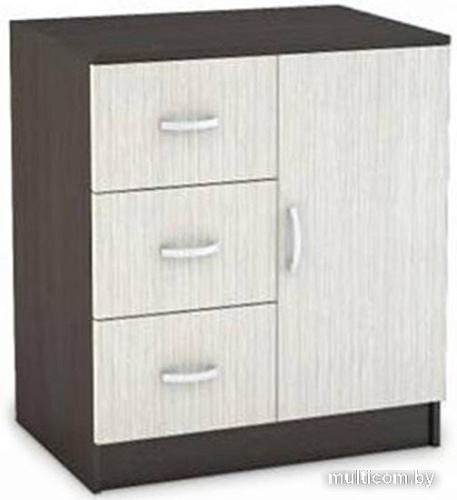Комод Стендмебель Бася КМ-553-М 3 ящика 1 створка (дуб белфорт-венге)