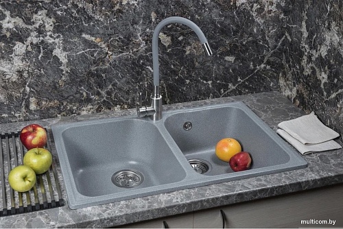 Кухонная мойка Marblan Duas (серебристый)