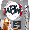 Сухой корм для собак AlphaPet WOW для взрослых мелких пород индейка и рис 1.5 кг