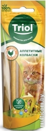 Лакомство для кошек Triol Колбаски из курицы с треской (40 г)