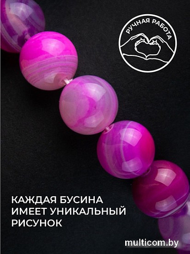 Серьги Wolves Элитный Агат 40775 №1 (розовый)