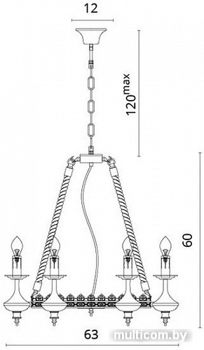 Подвесная люстра Divinare Dora 8121/01 LM-8