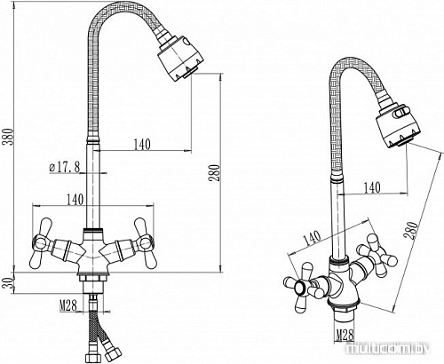 Смеситель РМС SL129-279F