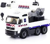 Полесье Volvo автомобиль-кран с поворотной платформой полицейский 77318